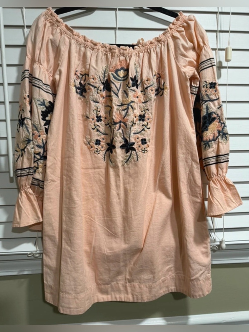 FP Movement by Free People Peach Embroidered Dress